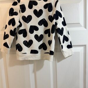 Cat & Jack Black Heart Sweatshirt